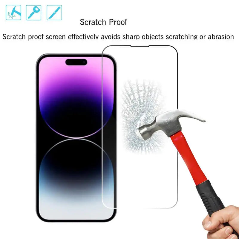 Tempered Glass for iPhone 14 Pro 15 16 13 12 11 pro max screen protector for iphone 15 pro