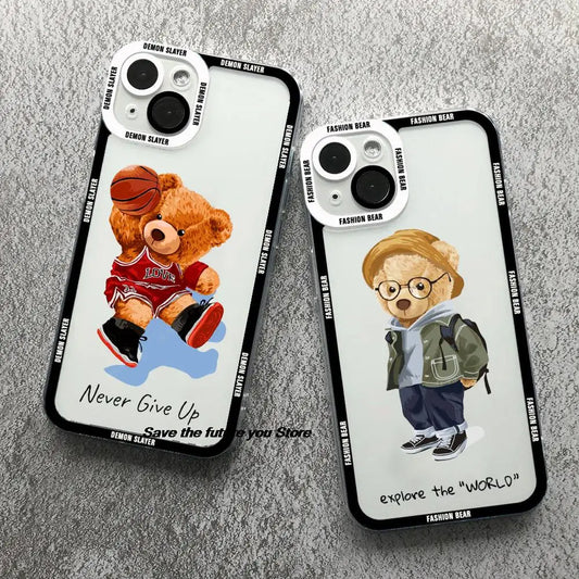 Sport Bear Angel Eyes clear IPhone Case