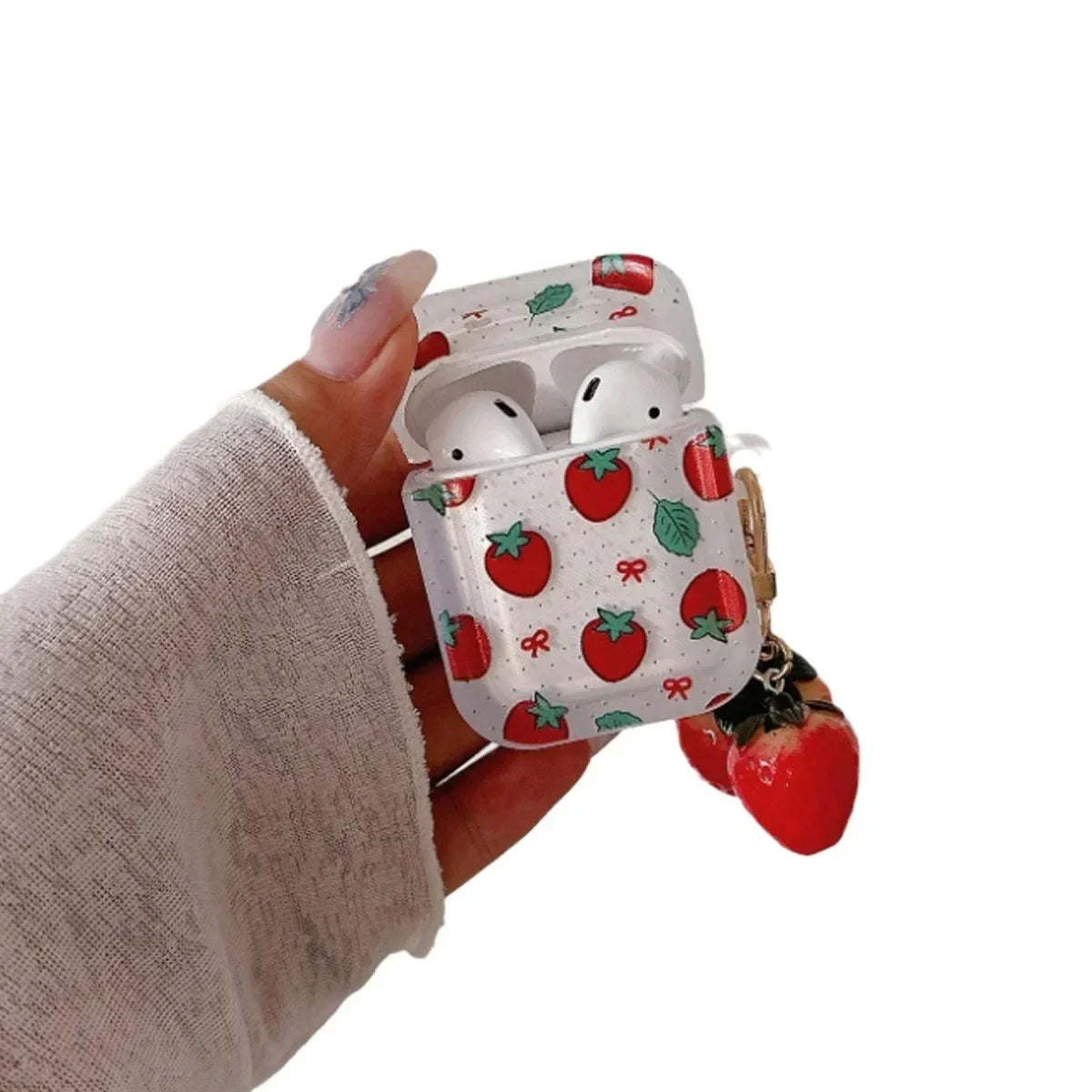 Cute fruit  strawberry Case For Airpods Pro Cover For Airpod 4th（2024）3 2 1 Soft Shell