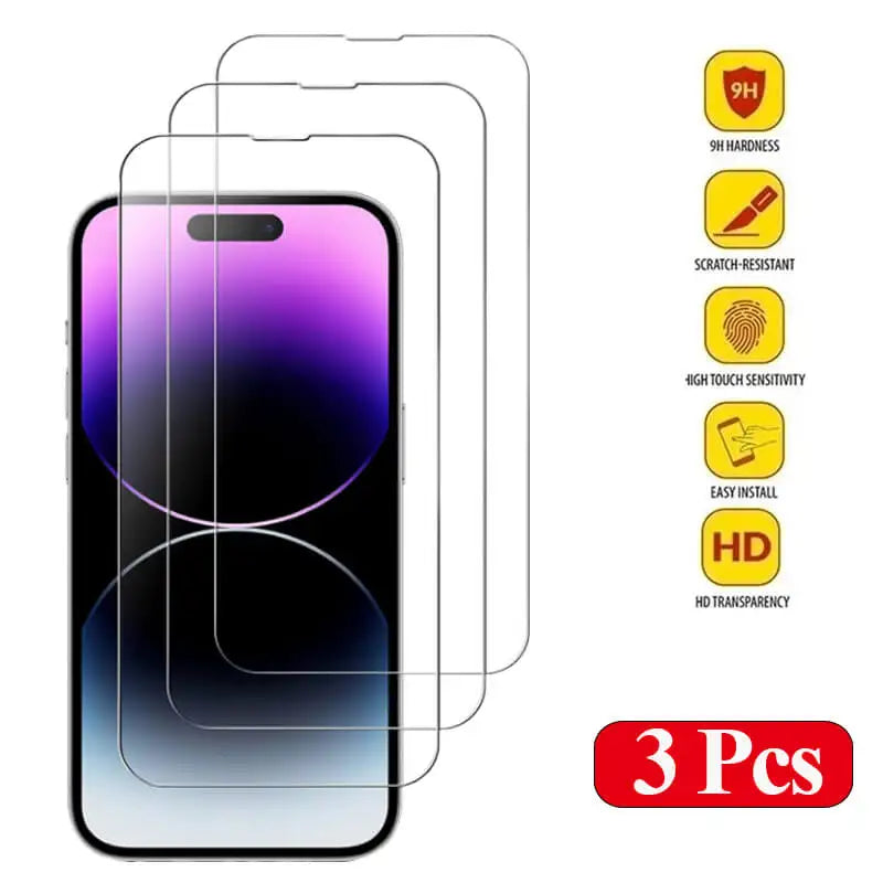 Tempered Glass for iPhone 14 Pro 15 16 13 12 11 pro max screen protector for iphone 15 pro