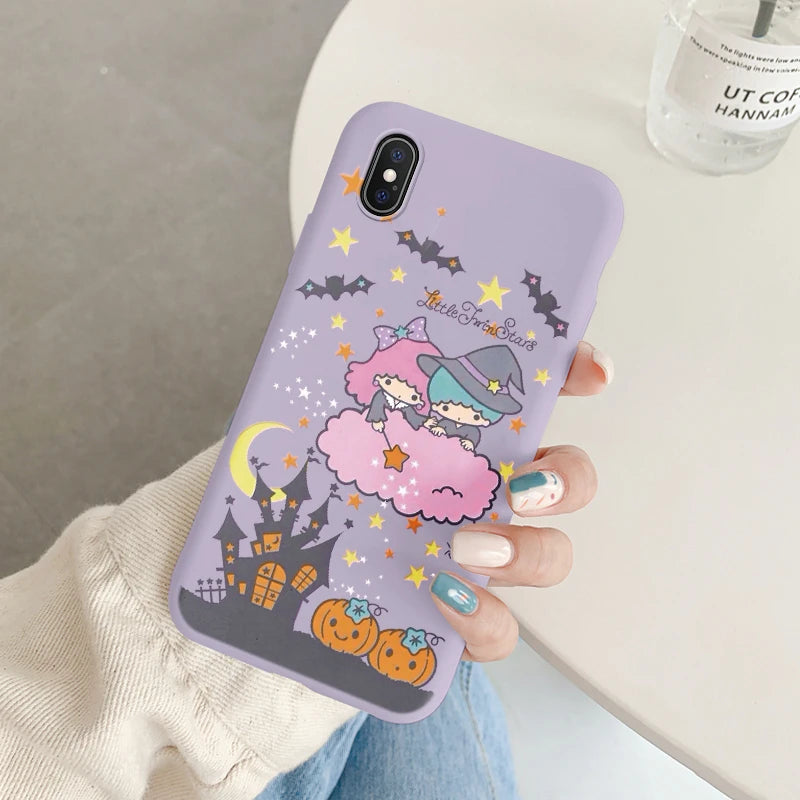 Cartoon Phone Case for For Apple iphone X XS Max XR Anti-drop Cinnamoroll Kuromi Hello Kitty Silicone Siling Back Cover